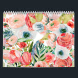 Watercolor Flower Calendar<br><div class="desc">This beautiful calendar is filled with watercolor flowers.</div>
