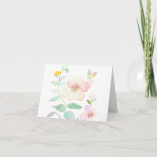 Watercolor flower card