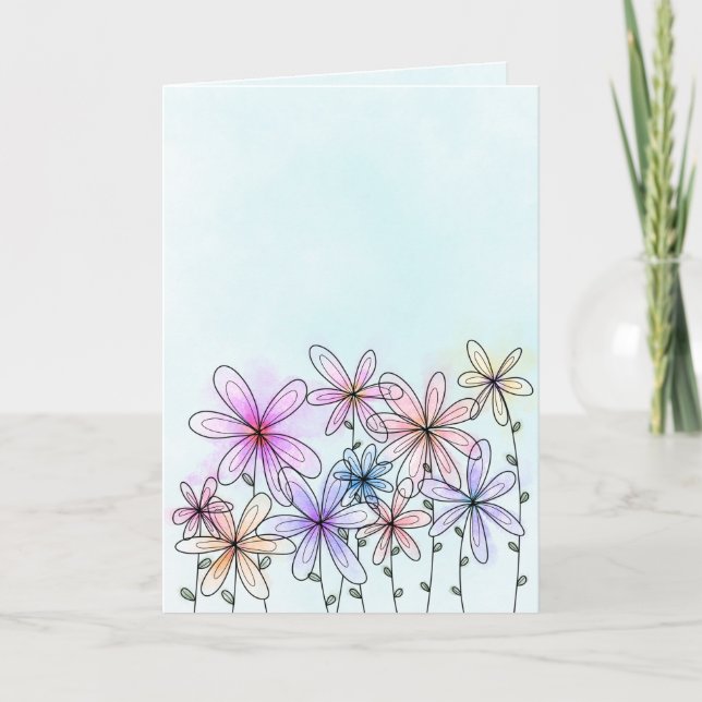 Watercolor Flower Card (Front)