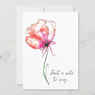 Watercolor Flower Card 