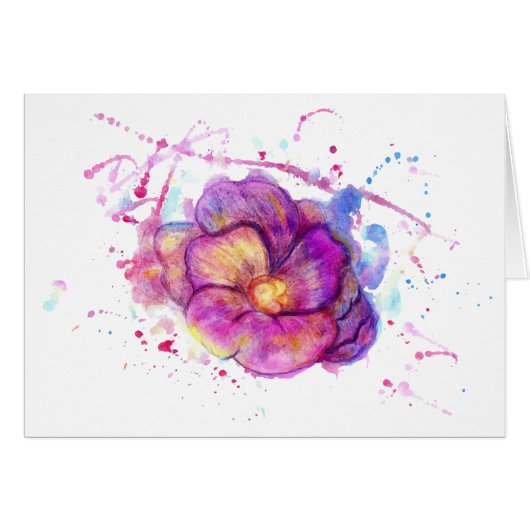 Watercolor Flower Cards (Front Horizontal)