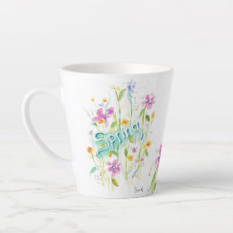 Watercolor Flower Coffee tea China Mug Cup
