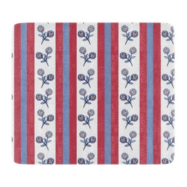 Watercolor Flower Cutting Board (Front)