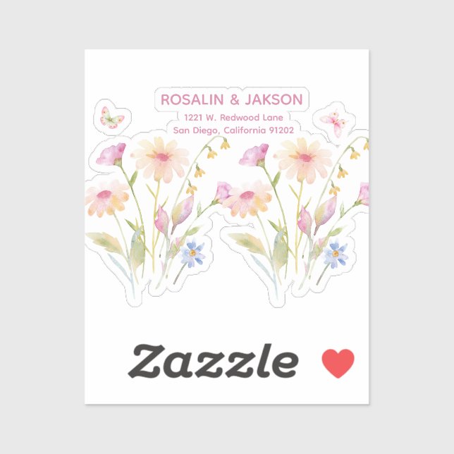 watercolor flower editable sticker (Sheet)