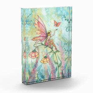 Watercolor Flower Fairy Art Acrylic Block