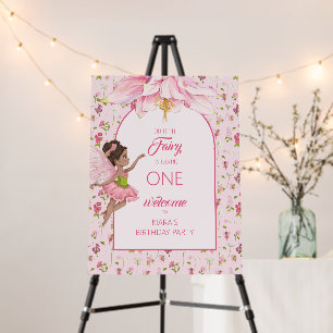 Watercolor Flower Fairy Girl Birthday Foam Board