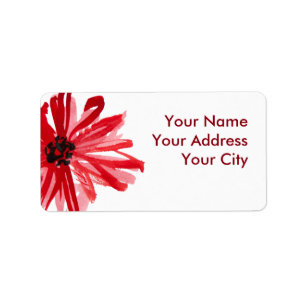 Watercolor flower label