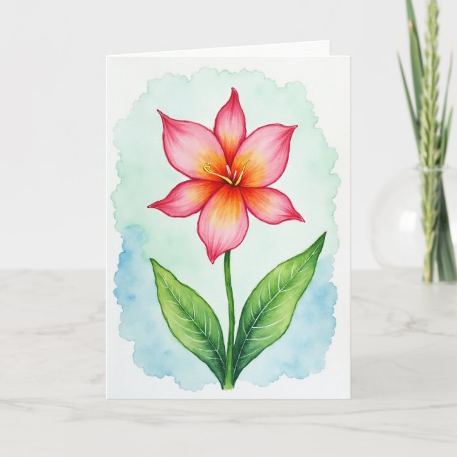 Watercolor Flower Mothers Day Card (Front)