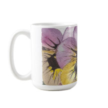 Watercolor flower mug