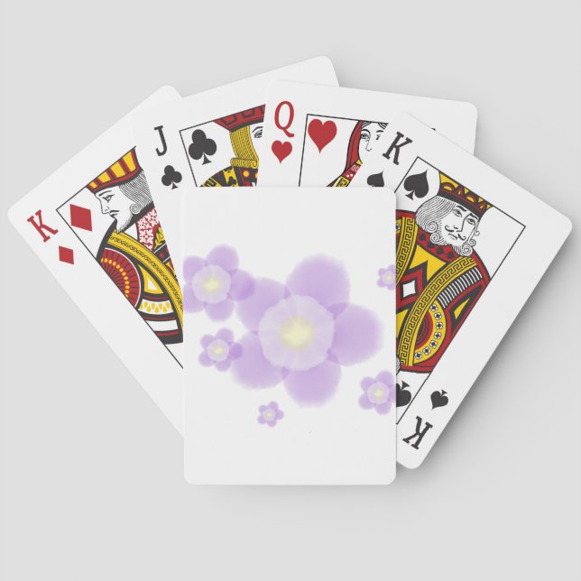Watercolor Flower Poker Cards (Back)