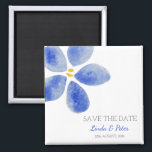 Watercolor flower Save the date wedding magnet<br><div class="desc">Surprise your future wedding guests with this elegant and simple save the date magnet. This is a very creative way to announce your engagement. Personalize the text with your own information. You can customize it further if you want to change the font, its color or size. The flower was originally...</div>
