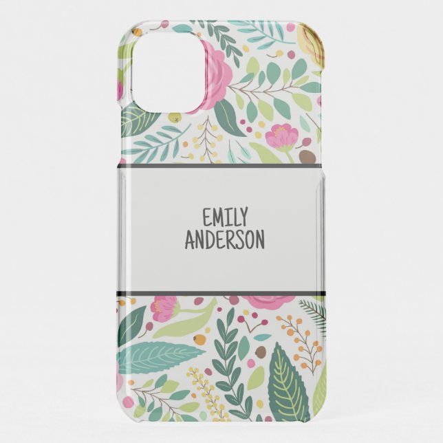 watercolor, flower, spring, wildflower, nature art uncommon iPhone case (Back)