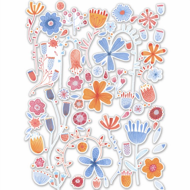 Watercolor Flower Sticker (Front)