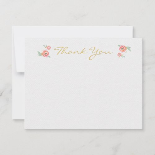 Watercolor Flower Thank You Cards