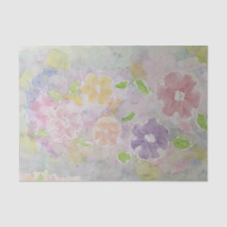 Watercolor flower tissue paper