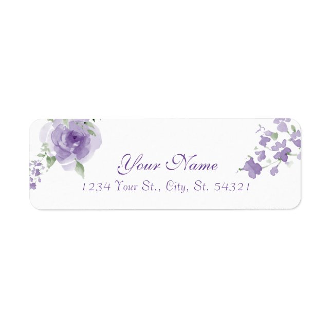 Watercolor Flower to Be Address Labels (Front)