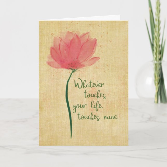 Watercolor Flower Touches Life Card (Front)