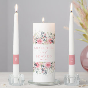 Watercolor Flower Unity Candle Set