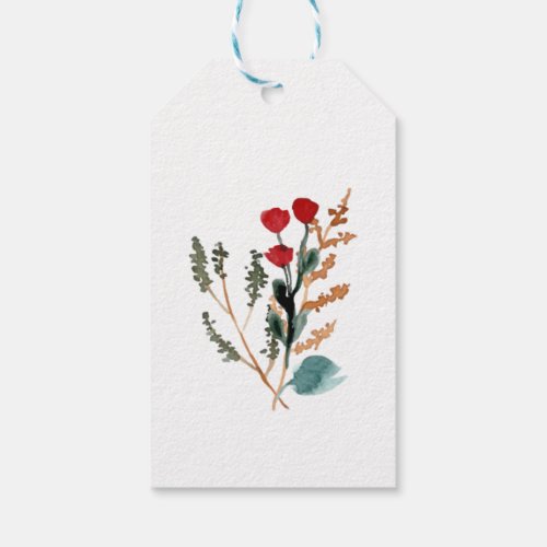 Watercolor flower vintage simple gift tags