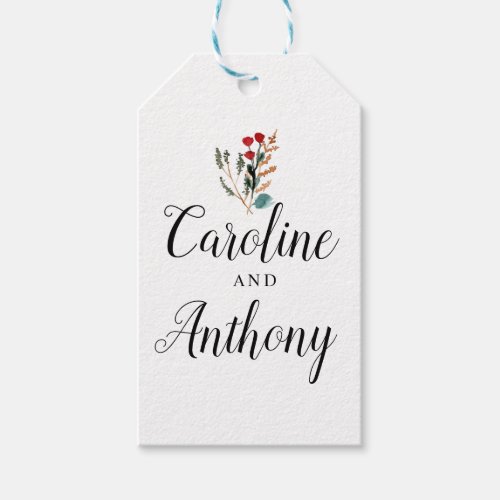 Watercolor flower vintage simple gift tags