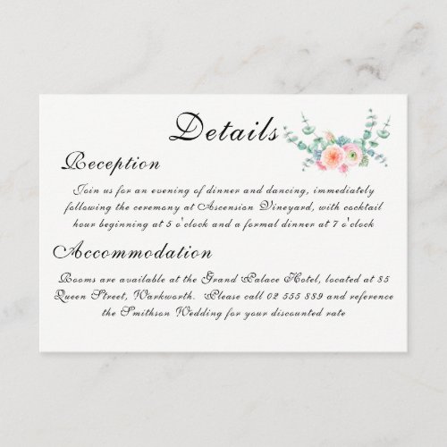 Watercolor Flower Wedding