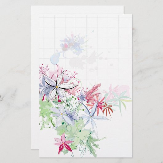 watercolor flowers (Front/Back)