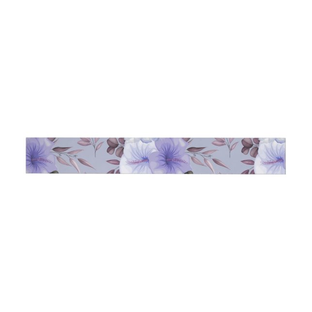 Watercolor Flowers 27 Wrap Around Label (Individual)