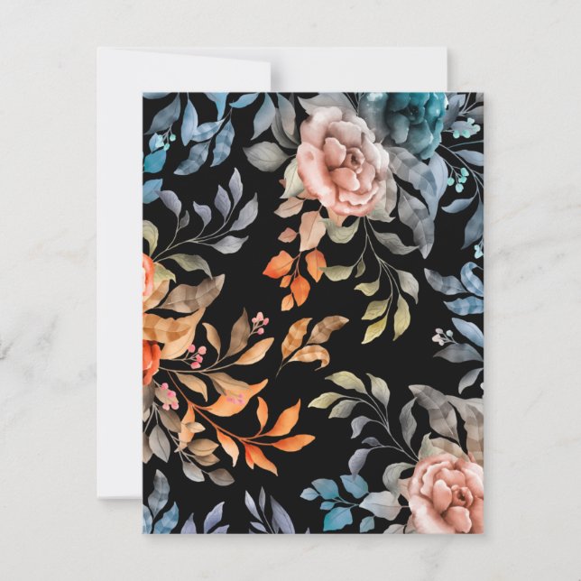 Watercolor Flowers 4 Note Card (Front)