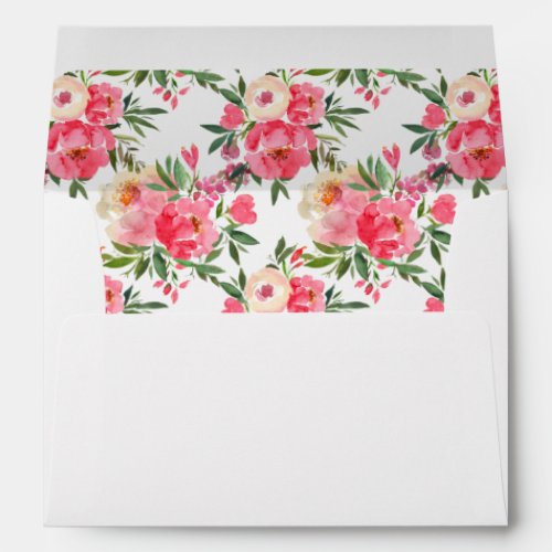 Watercolor Flowers  5 x 7 Return Address Envelope