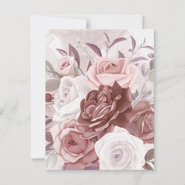 Watercolor Flowers 9 Note Card (Front)