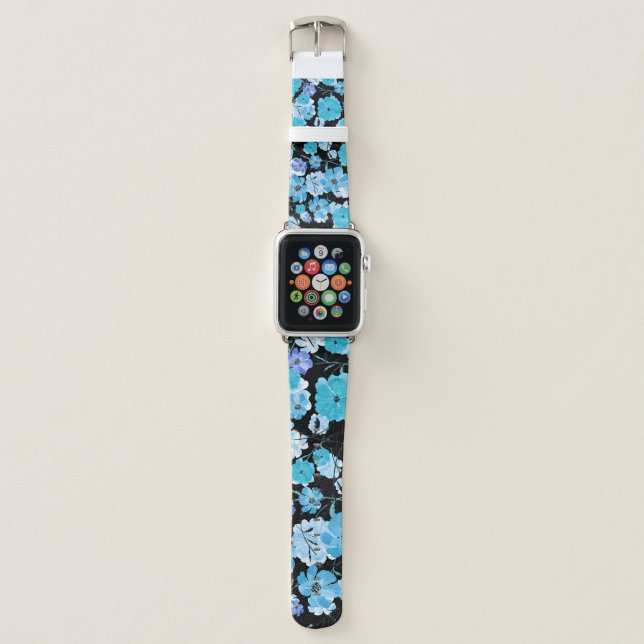 Watercolor Flowers: A Delicate Tapestry Apple Watch Band (Front)