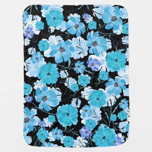 Watercolor Flowers A Delicate Tapestry Baby Blanket