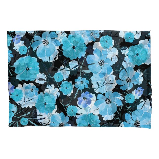 Watercolor Flowers: A Delicate Tapestry Pillow Case (Front)