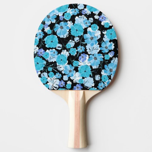 Watercolor Flowers A Delicate Tapestry Ping Pong Paddle