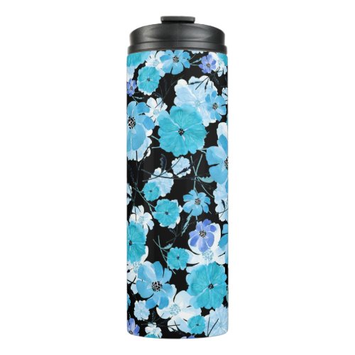 Watercolor Flowers A Delicate Tapestry Thermal Tumbler