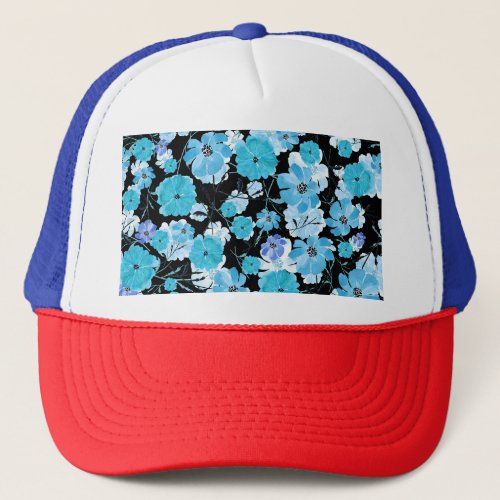 Watercolor Flowers A Delicate Tapestry Trucker Hat