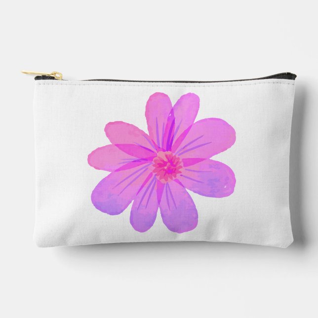 Watercolor flowers  accessory pouch (Front)