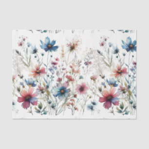 Watercolor Flowers Alcohol Ink Floral Tissue Paper