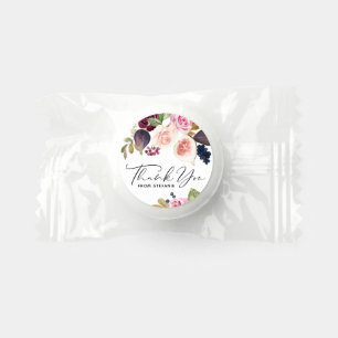 Watercolor Flowers and Figs Fall Baby Shower Life Saver® Mints