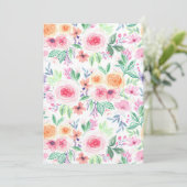 Watercolor flowers and leaves (Standing Front)