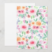 Watercolor flowers and leaves (Front/Back)