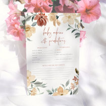 Watercolor Flowers Baby Prediction & Advice Game