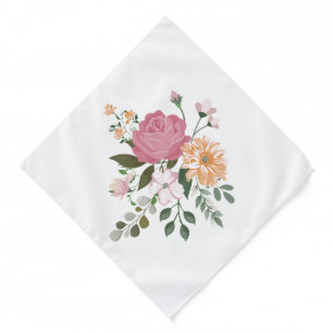 Watercolor flowers bandana