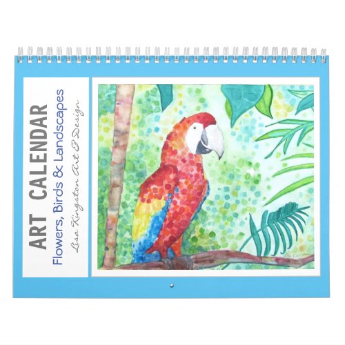 Watercolor Flowers Birds and Landscapes Calendar