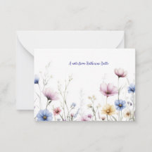 Watercolor Flowers Bottom Border Wildflowers