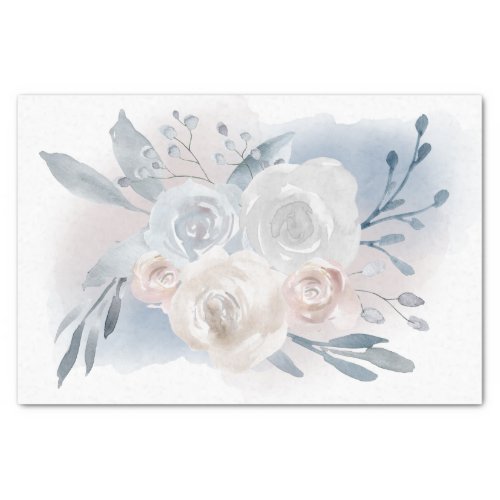watercolor flowers bouquet tissue paper