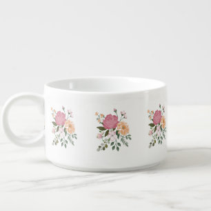 Watercolor flowers bowl