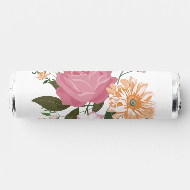 Watercolor flowers breath savers® mints (Front)