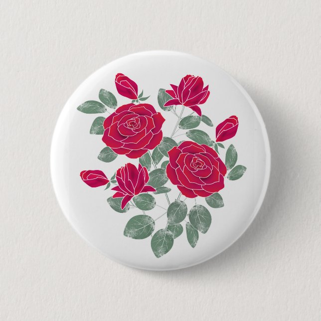 Watercolor, flowers. button (Front)