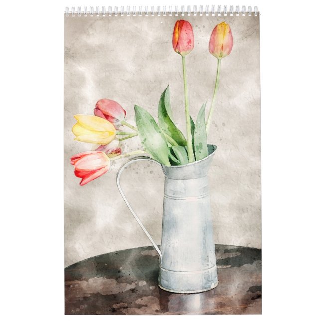 Watercolor Flowers Calendar (Cover)